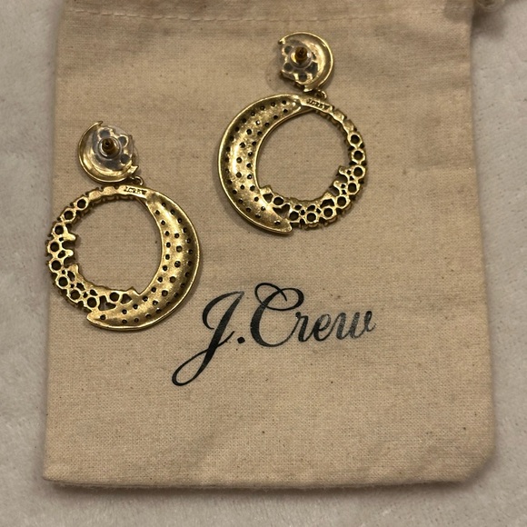 J. Crew crystal drop earrings in light pistachio color - Picture 4 of 5